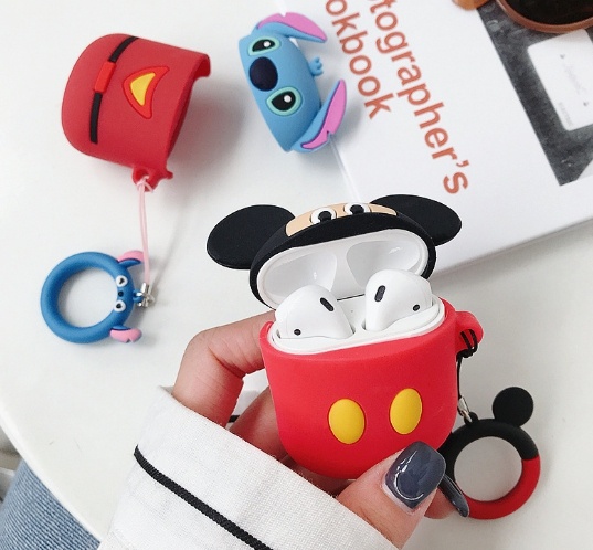 China plastic injection molding companies Customized injection molding pretty cartoon silicone stereo Aripods case
