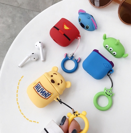 China plastic injection molding companies Customized injection molding pretty cartoon silicone stereo Aripods case