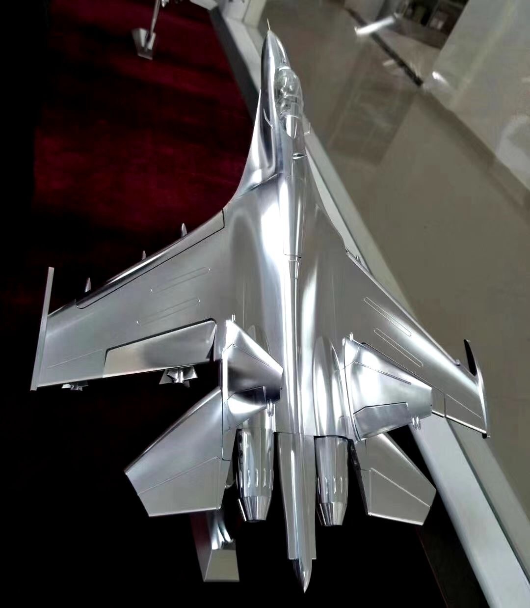 Reco Metal Technologies Custom High-End CNC Milling Stainless Steel Russia Su35 Fighter Model