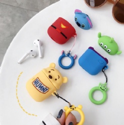 China plastic injection molding companies Customized injection molding pretty cartoon silicone stereo Aripods case